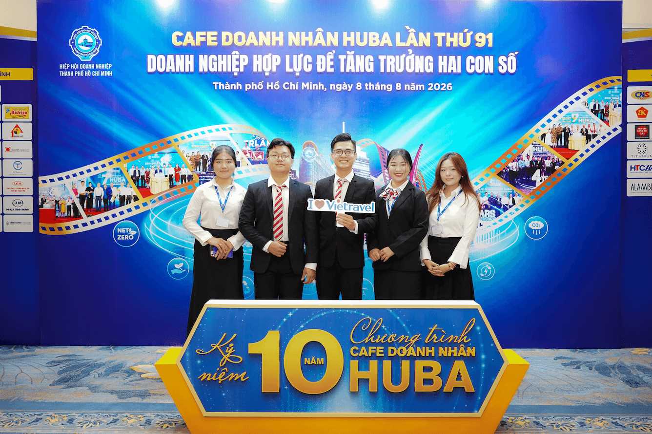 VIETRAVEL ĐỒNG HÀNH CÙNG CAFE DOANH NHÂN HUBA: MỪNG HÀNH TRÌNH 10 NĂM KẾT NỐI & TĂNG TRƯỞNG